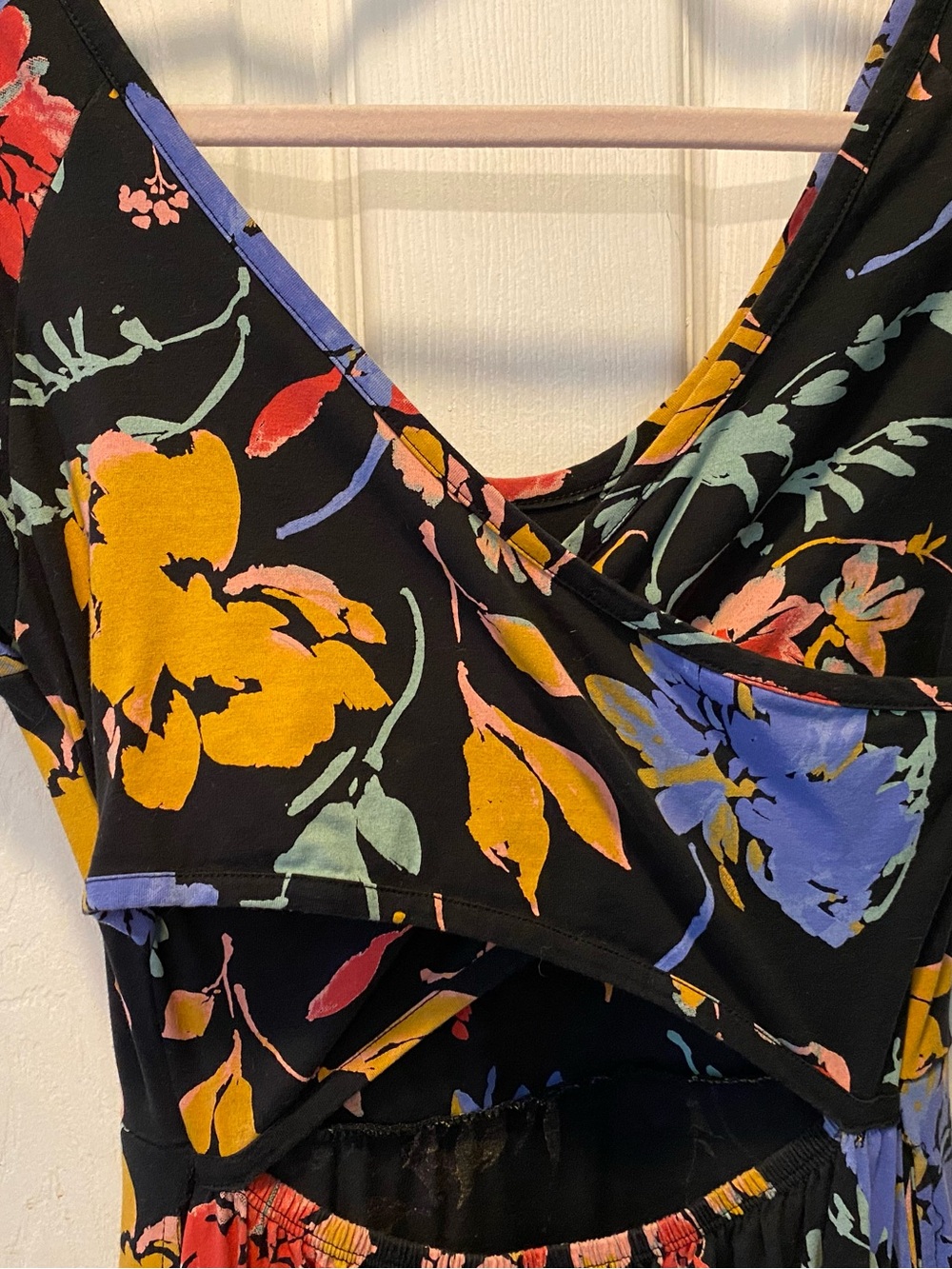 Pact Fit & Flare Crossback Maxi Dress - Black Floral - Picture 5 of 6
